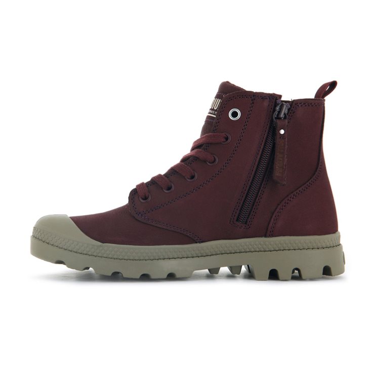 Palladium Pampa Hi Zip SL Laarzen Dames Bordeaux | NL 74WSKQA